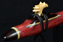 Purpleheart Native American Flute, Minor, Low D-3, #F13B